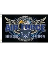 3&#39;x5&#39; Durable Air Force Defending Freedom Military USAF Polyester Flag - £4.17 GBP
