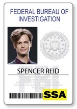 Criminal Minds Spencer Reid Halloween Costume Or Cosplay Name Badge Tag Magnet F - £12.78 GBP
