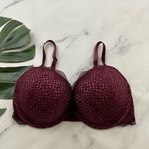 Victorias Secret Very Sexy Push Up Bra Size 34 DD Purple Maroon Lace Und... - £19.81 GBP