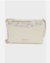 Nanette Lepore Ayanna Crossbody Bag/Purse W Add On Pouch  Eggshell/Flora... - $22.72