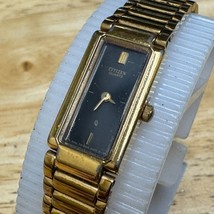 VTG Citizen Quartz Watch 2250-S05324 Women Gold Tone Rectangle Analog New Batter - £21.05 GBP