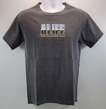 F1) Alife NYC Men Streetwear Block Logo Graphic Gray Cotton Small T-Shirt - €10,26 EUR