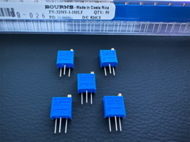 5Pcs 3296Y-1-103LF Bourns 10kOhm Trimmer Pot Square PC Pin Top Adjust 10K - $158.17 MXN