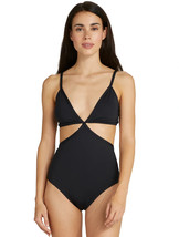 Kate Spade Cut Out V- Neck 1PC Black Swimsuit Sz Smallnwt! - £59.46 GBP