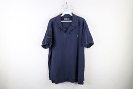 Vtg 90s Ralph Lauren Mens XL Custom Fit Distressed Heavyweight Rugby Polo Shirt - £31.10 GBP