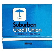 Suburban Credit Union Vintage Matchbook Framingham Massachusetts Unstruc... - €17,25 EUR