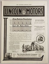 1920 Print Ad Lincoln Electric Motors Made in Cleveland,Ohio - $15.28