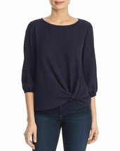 Status by Chenault Womens Twist Front 3/4 sleeve Crewneck Neck Top  - £12.56 GBP