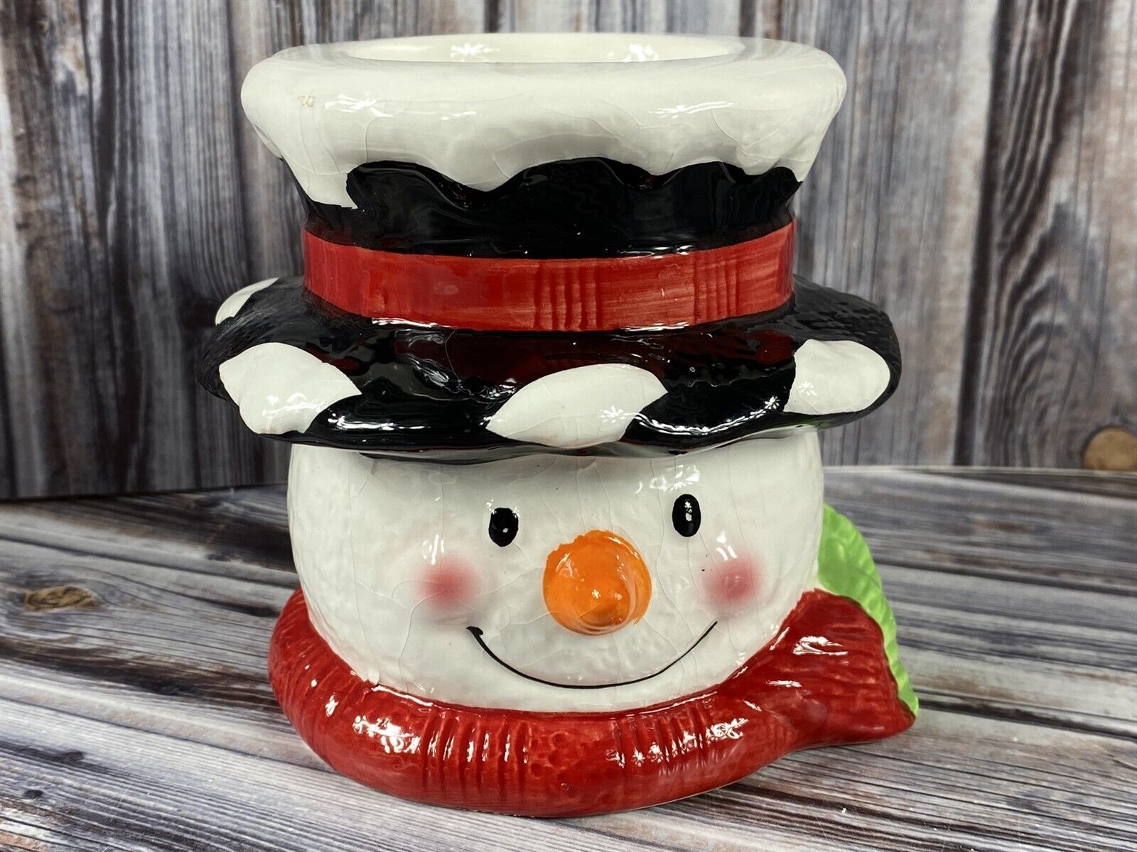 Yankee Candle Snowman Tea Light Candle Holder - $9.74
