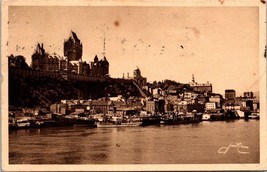 Canada Quebec City Chateau Frontenac Luxury Hotel Posted 1939 Vintage Postcard - £6.75 GBP