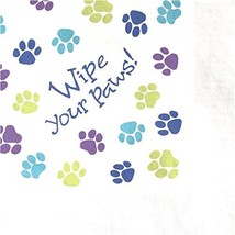 Amscan Cute Party Pups Lunch Napkins (16 Piece), White, 6 1/2" x 6 1/2" - $2.99