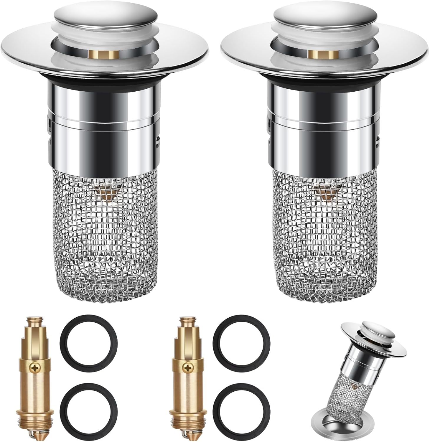 Bathroom Sink Stopper Hair Catcher, Pop Up Sink Drain Filter With, 2Pcs - $29.99