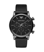 Emporio Armani AR1737 Men’s Matte Black Leather Watch - £107.46 GBP