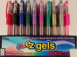 EZ Write Gel Pens w Classic, Neon, Metallic, Glitter Inks, Select Ink & Quantity - £1.54 GBP - £3.10 GBP