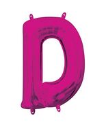 Anagram Fushia Pink Foil Mylar Air Filled Letter D Balloon Birthday Part... - €4,21 EUR