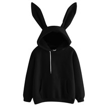 Ashion the new cute long sleeve rabbit hoodie casual loose oversize sweatshirt pullover thumb200