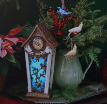 New 2020 Hallmark Christmas The Beauty Of  Birds Clock Tabletop Lighted Musical - £107.70 GBP