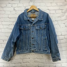 Northwest Blue Denim Jacket Womens Sz M Med 100% Cotton Trucker Style - $29.69