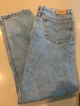 Vintage 80’s Levi Men&#39;s 540 Blue Jeans Size 38 x 34 Brown Tab - £21.69 GBP