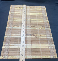 Lot Of 4  Bamboo Table Placemats 19” X 14”Woven, Basket Weave, Rattan Wicker - £17.19 GBP