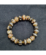 Tibetan Nepalese Dzi Beads Bracelet Handmade Cylindrical Beads, Gold Spa... - €98,43 EUR Tibetan Nepalese Dzi Beads Bracelet Handmade Cylindrical Beads, Gold Spa... - €98,43 EUR