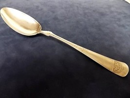 Antique .925 Sterling Silver Serving Spoon, 49.1g E651 - £46.98 GBP