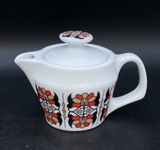 Guillen Spain White Teapot Mid Century Slotted Front - $47.51