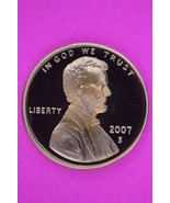 Gem Proof 2007 S Ultra Deep Cameo Lincoln Memorial Cent Same Coin In Pic... - $13.65 CAD