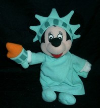 9&quot; Walt Disney World Minnie Mouse Statue Of Liberty Stuffed Animal Plush Toy - £7.47 GBP