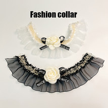 Dogs and Cats Lace Collar, Flower Tie Dog Collar, Dog Lace Bib, Cat Collar - £12.73 GBP