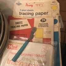 Vintage Sewing Tracing Paper- Traum, Frits &amp; Woolco With Tracing Wheel - $17.50