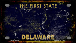 Delaware State Rusty Novelty Mini Metal License Plate Tag - £11.95 GBP