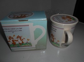 Vintage Hallmark Mug Mates 1986 “Having Friends” Coffee Cup Deer Squirre... - $373.69 MXN