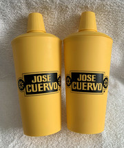 2 Jose Cuervo Tequila Cocktail Shakers Plastic Strainer Margarita Yellow... - $24.70
