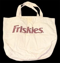Friskies Canvas Tote Bag Grocery Cat Food Logo Promo 17x16” Stained Vintage image 3