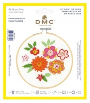 DMC Beginners Cross Stitch Kit XS Japanese Flowers BK1913 - $7.95