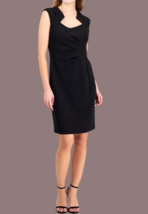 $59 Connected Women's Ruched Sheath Dress Size: 14 Color: Black - $26.24