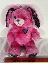 Build A Bear Best Friends Forever Pink Bunny Rabbit Purple Nose Heart Plush Toy - £7.47 GBP