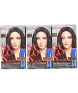 (3) Revlon Salon Color 3 Natural Black Booster Kit Luminous Gray Coverage - $29.69