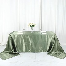 Eucalyptus Sage Green 90X156&quot;&quot; Rectangle Satin Tablecloth Wedding Party Home Gif - £19.20 GBP