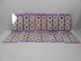 Papyrus Handcrafted Real Pressed Wildflower Stickers Lot of 10 sheets of 6 - $11.30