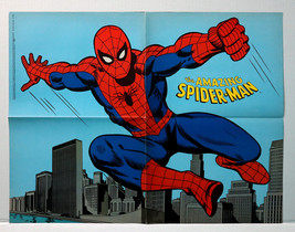 1978 Amazing Spider-man Marvel Comics poster,21x16 promo pin-up: 70s Marvelmania - £61.88 GBP