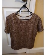 Animal Print Ladies Top Stephanie Andrews on label - Wash and Dry - $5.50