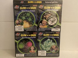 Glow in the Dark Set of 4 Bouncing Balls/Snow &amp; Stars/Crystal Growing/Creatures - £21.35 GBP