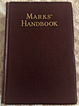 Marks&#39; Mechanical Engineers Handbook 1941 Fourth Edition Indexed Pages - £31.66 GBP
