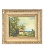 &quot; senza Titolo &quot; (Cottage By The Mare) Olio su Tela Di Ting,con Cornice - $528.90