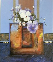 Peter Wileman ~Pansies~ Paint Print 20x16 Signed - $894.70 MXN
