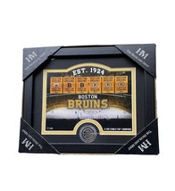 BOSTON BRUINS 11&quot; x 9&quot; Photo Frame w/ Custom Print and A Minted Medallion Coin - £19.09 GBP