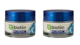 2 Pieces Bioten 3D Night Face Cream Hydration Anti Aging Hyaluronic Acid 50ml - $71.89