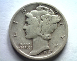 1943-S TRUMPET TAIL S MERCURY DIME VERY FINE VF NICE ORIGNIAL COIN BOBS ... - $40.00